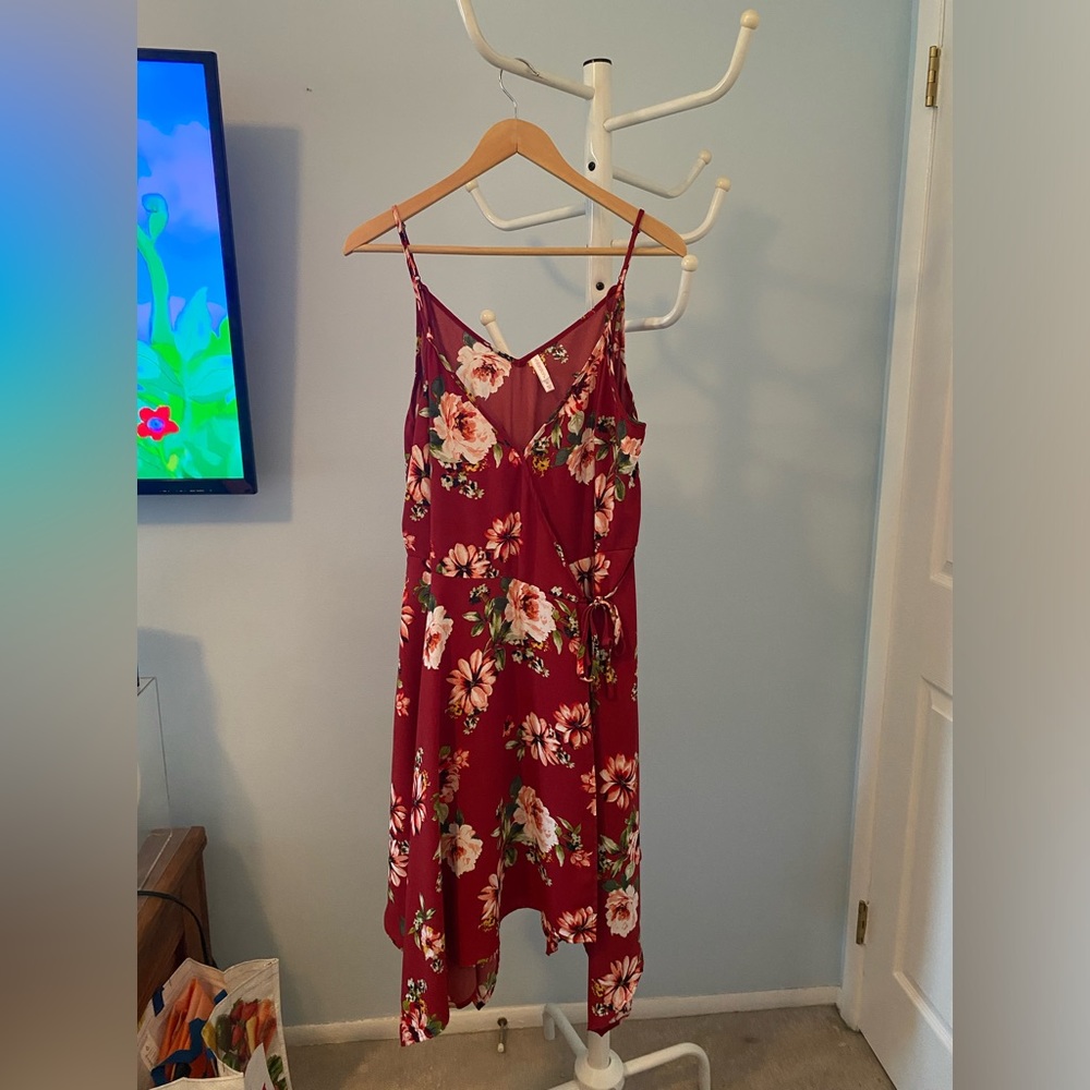 Xhilaration Floral Wrap Dress